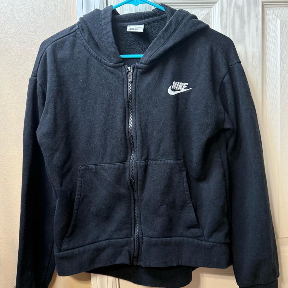 Nike Black Zip-Up Hoodie Sweatshirt
